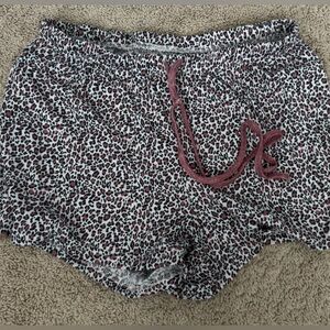 Set of 3 pajama black, floral, and Leopard Print Women's Shorts